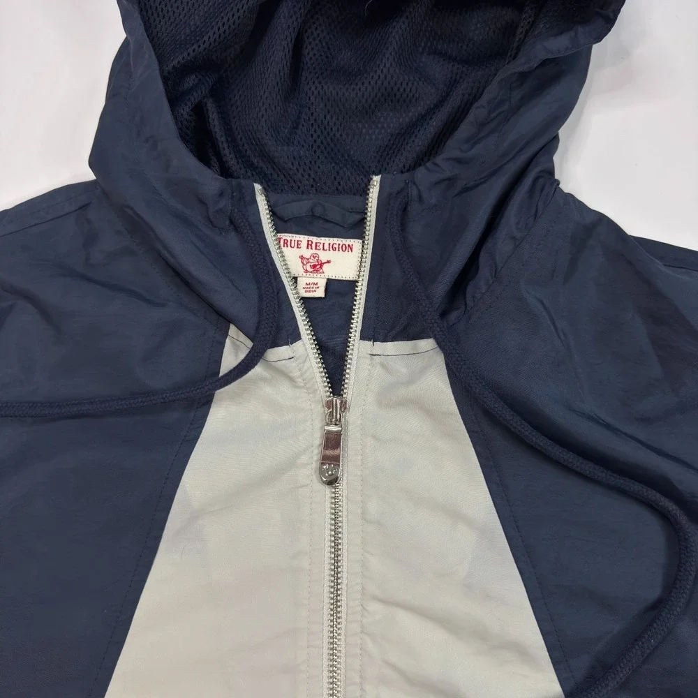 Y2K True Religion Dagger Half Zip Jacket Mens Size‎ M Colorblock Lightweight